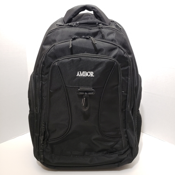 Ambor Bags Ambor Black Rolling Backpack Wheeled Travel Bag Poshmark